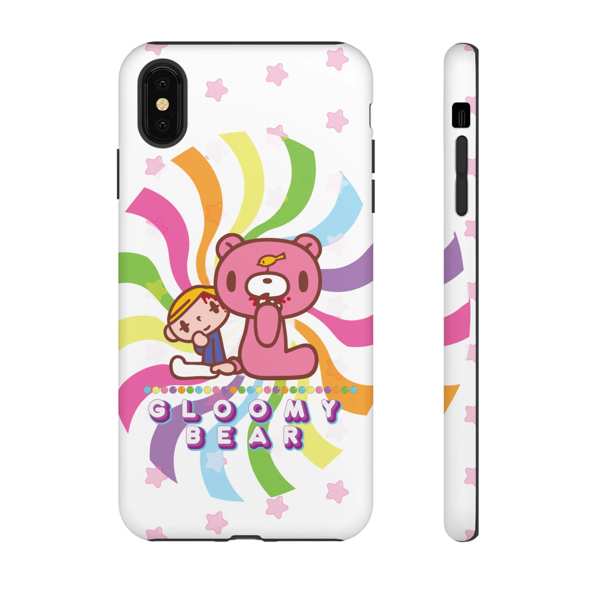 Swirly Rainbow Gloomy Bear - Tough Phone Case - Image 78
