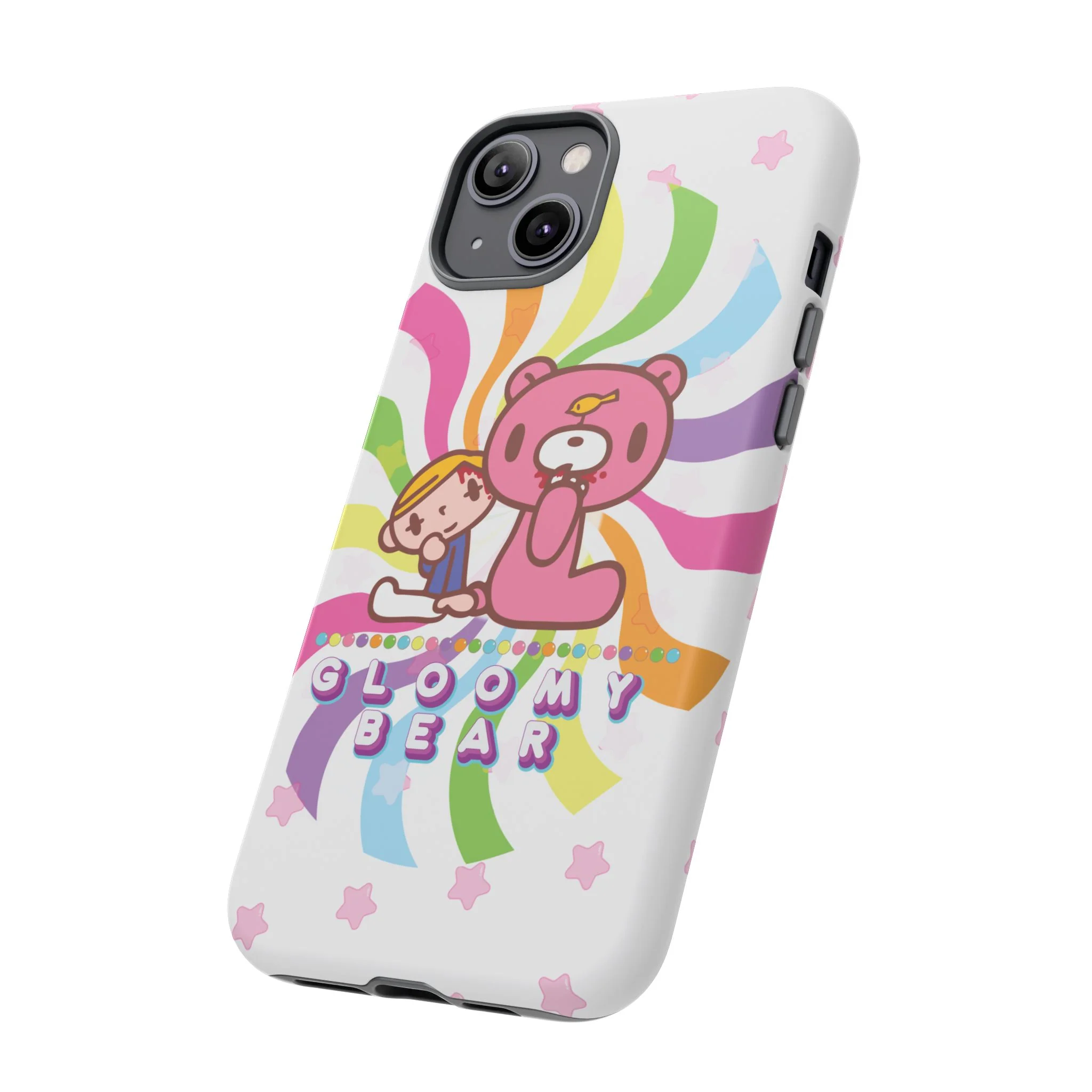 Swirly Rainbow Gloomy Bear - Tough Phone Case - Image 94