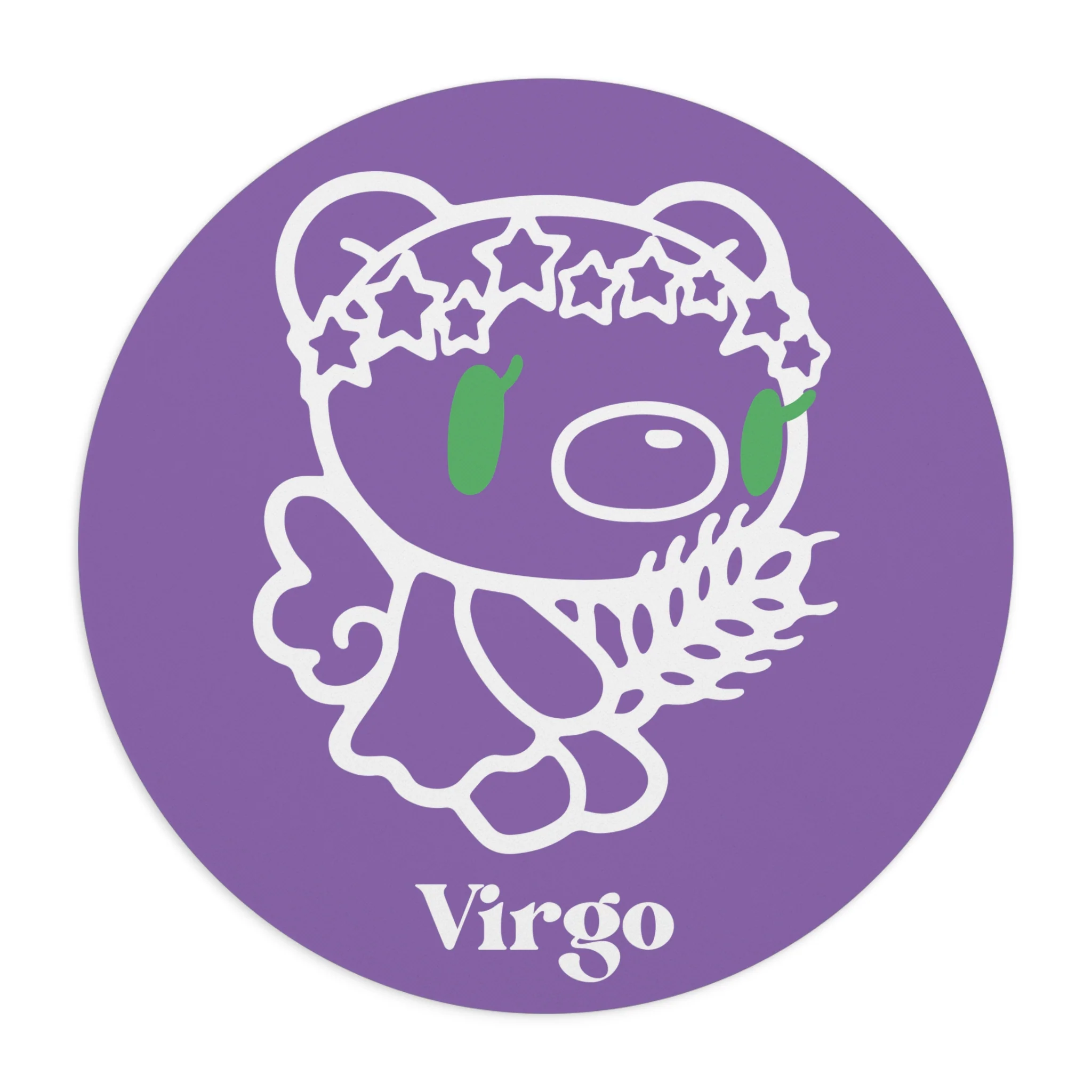 Virgo Zodiac Gloomy Bear Mouse Pad - Image 2