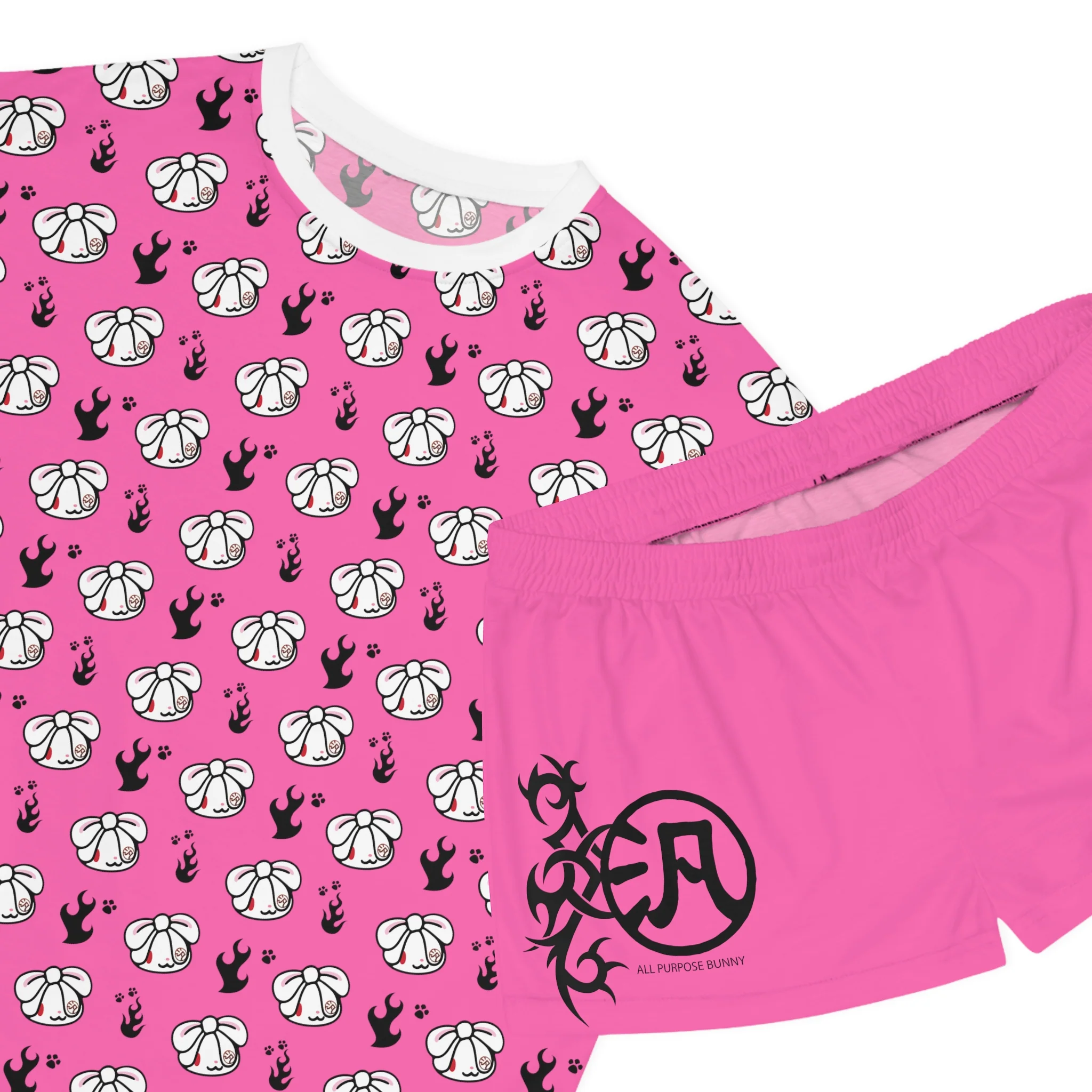 All Purpose Bunny Y2K [PINK] - Women's AOP Pajama Set - Image 7